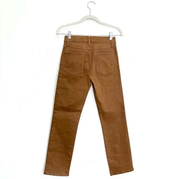 NEW FRAME Le High Straight Coated Jeans in Camel - Picture 5 of 8